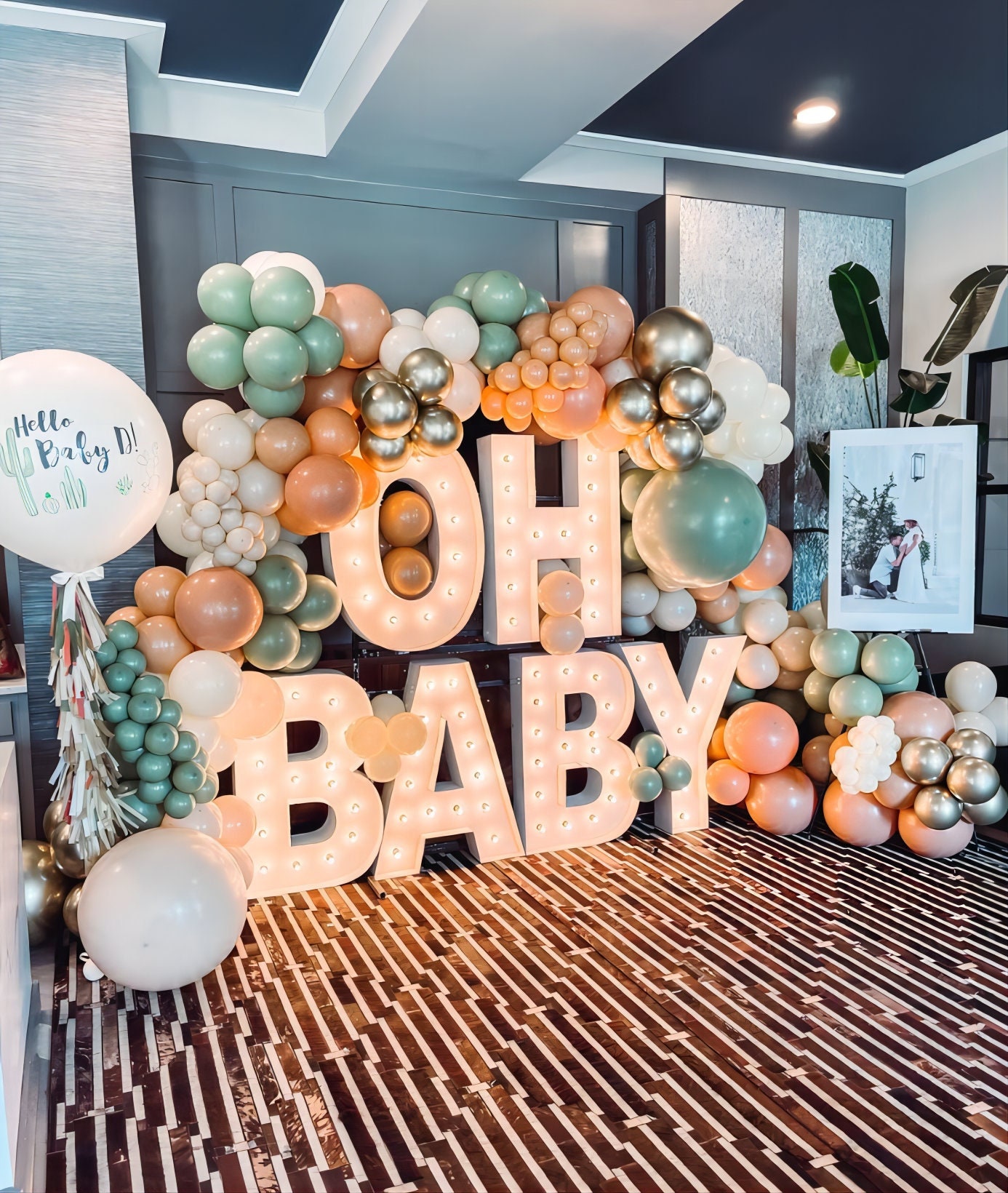 Oh BABY Marquee Letters ,Grad Light Up Letters Large,Custom Marquee Letters,Custom Big Marquee Letters,Led Marquee Lights,Engagement Decor