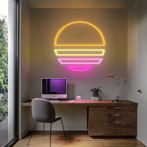 Letrero de neón vaporwave, Letrero LED vaporwave, Neón vaporwave, Decoración vaporwave, Arte mural vaporwave