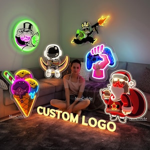 Personalized Gamer Tag Neon,Custom Username & Game Logo Neon Light,Twitch Neon Sign,Streaming Led Neon Sign,Gaming Room Decor Man Cave Gifts image 11