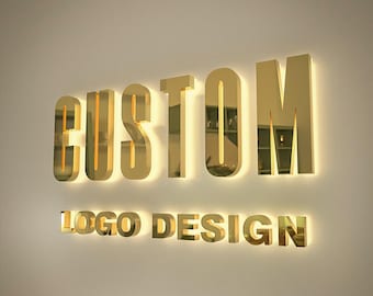 Business LOGO Sign,Custom logo Sign,Beauty Salon Sign,3d letter sign,3d backlit sign,Custom backlit sign,Wall logo sign,3D logo,Custom sign