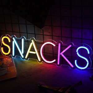 Snack Neon LED Lightsnacks Neon Sign for Gourmet Shop Decorsnack Bar ...