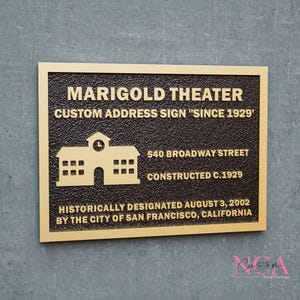 Personalized Bronze House Numbers - Handmade Embossed Address Plaque - Weatherproof Door Sign for Outdoor - 10th Anniversary Gift for Couple