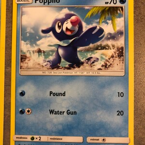 Cartas Pokémon- 5 cartas tipo agua imagen 4