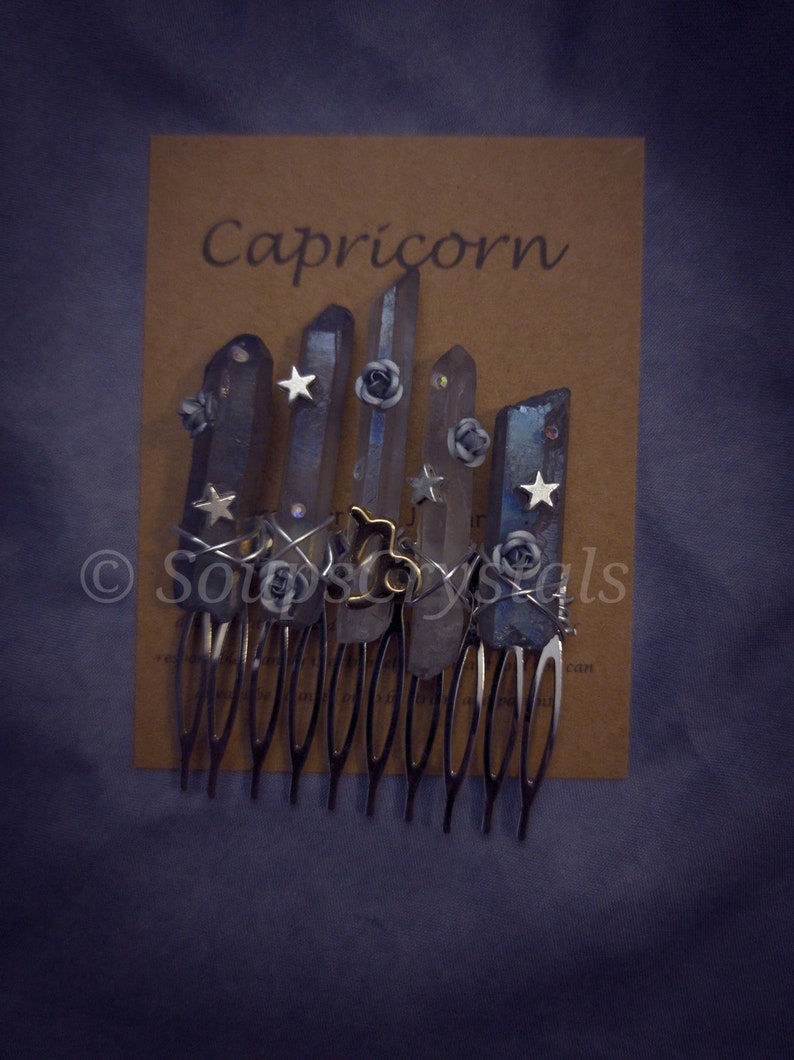 Capricorn *Pre-order* Crystal Crown Comb Crystal Crown Bridal Crystal Crown Crystal Hair Comb Bridal Hair Comb Crystal Hair Jewelry