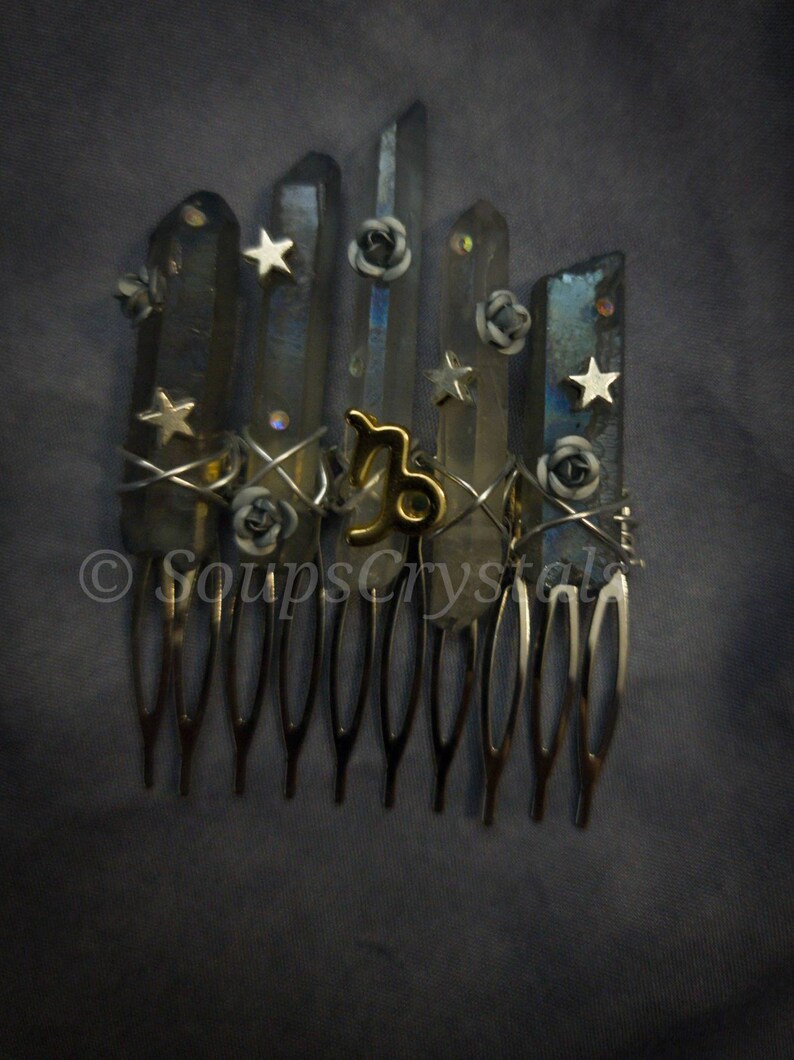Capricorn *Pre-order* Crystal Crown Comb Crystal Crown Bridal Crystal Crown Crystal Hair Comb Bridal Hair Comb Crystal Hair Jewelry