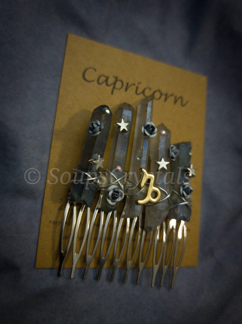Capricorn *Pre-order* Crystal Crown Comb Crystal Crown Bridal Crystal Crown Crystal Hair Comb Bridal Hair Comb Crystal Hair Jewelry
