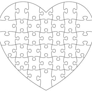 Puzzle Laser Cut Machine File, Die Cutting Stanc, Stamp, Puzzle Heart Svg | Eps | Cdr | Dxf