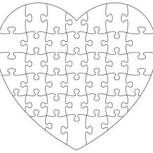 Puzzle Laser Cut Machine File, Die Cutting Stanc, Stamp, Puzzle Heart Svg | Eps | Cdr | Dxf