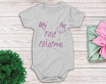 Bodysuit, Primera Navidad, 1a Navidad, Navidad svg, primera navidad svg, bebé navidad, regalo de bebé, estampado de body, impresión de cuerpo de bebé