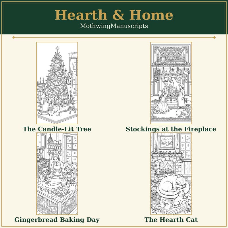 Printable Adult Coloring Book, Vintage Christmas Coloring Pages, 40 ...