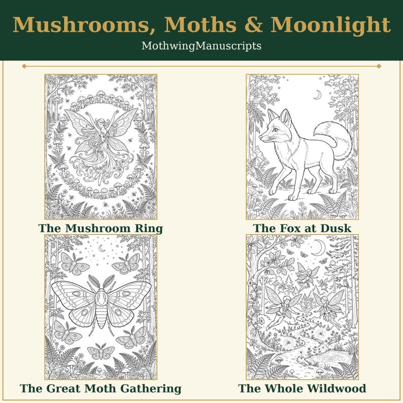 Printable Adult Coloring Book, Fairy Coloring Pages, Enchanted Forest ...