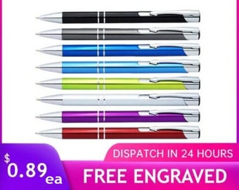 Bulk Personalised Engraved Shiny Pens, Custom Engraved Pens, Custom Engraved Pen, Personalized Pen, Anniversary, Birthday Gift Pens