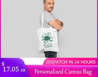 Personalized Canvas Bag, Say No to Plastic Bags, Natural Lover Bag, Eco Bags, School Bags, Lunch Bags, Shopping Tote Bags