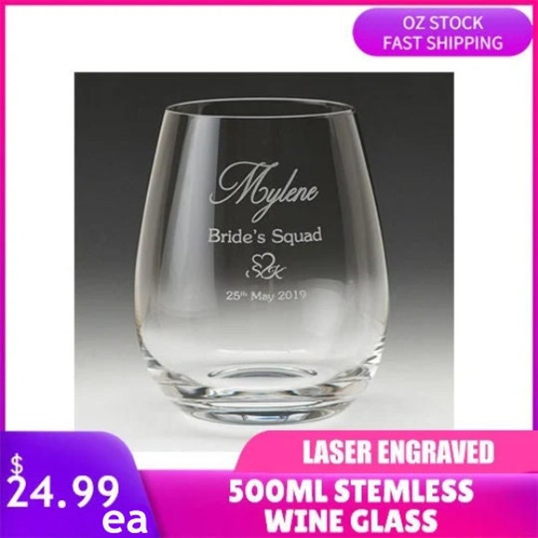 Personalized Stemless Wine Glasses Personalized Wine Glasses Etsy