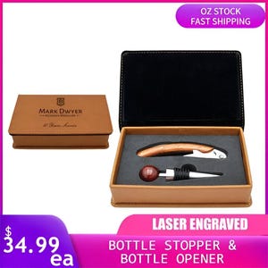 Engraved Wine Tool Set | Wine Tool Set | Wine Opener Set | Wine Gifts For Men | Personalized Wine Gifts | Wine Accessories Gift Set