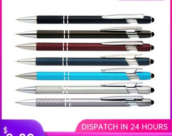 Bulk Personalised Engraved Grid Stylus Pens, Custom Engraved Pens, Custom Engraved Pen, Personalized Pen, Anniversary, Birthday Gift Pens