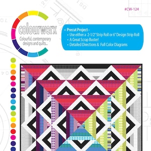 PaintBox- Quilt Pattern - by Colourwerx - A Strip- Jelly Roll Friendly Quilt