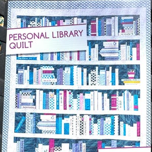 Personal Library Quilt Pattern- Add your Favorite Book Titles - By Crimson Tate