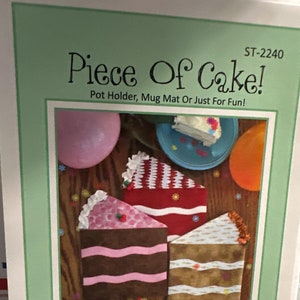 Piece Of Cake Potholder Pattern: Susie C Shore Designs (Printed Paper Pattern)