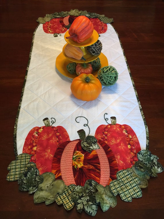 Pumpkin Harvest, Table Runner Pattern by Quilted Garden Designs