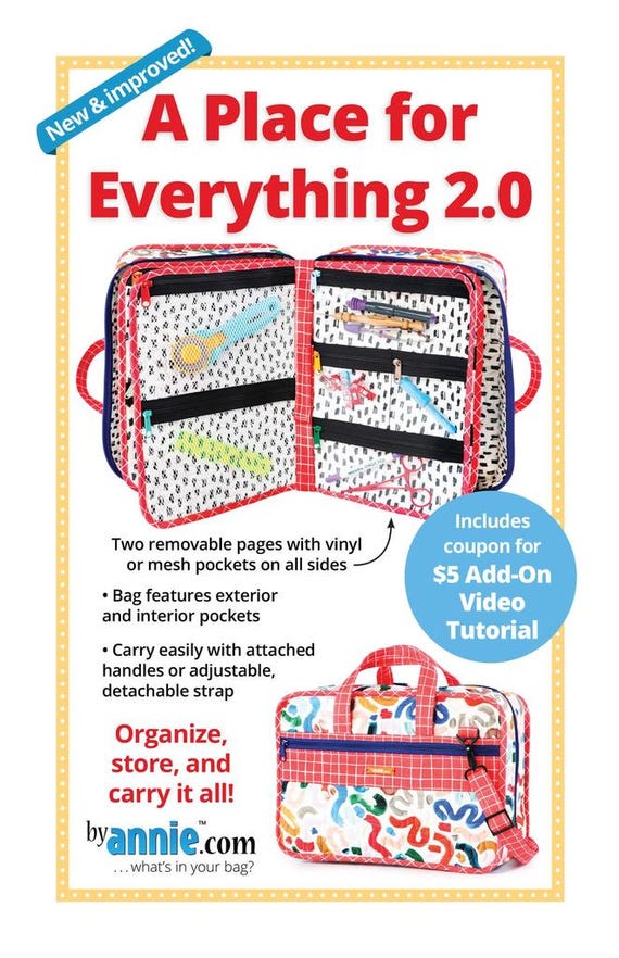 A Place for Everything 2.0 - A By Annie Pattern 0 Organize, Store, and Carry it all!