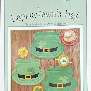 Leprechaun Hat Sewing Pattern – Place Mats, Garland (Paper Pattern)