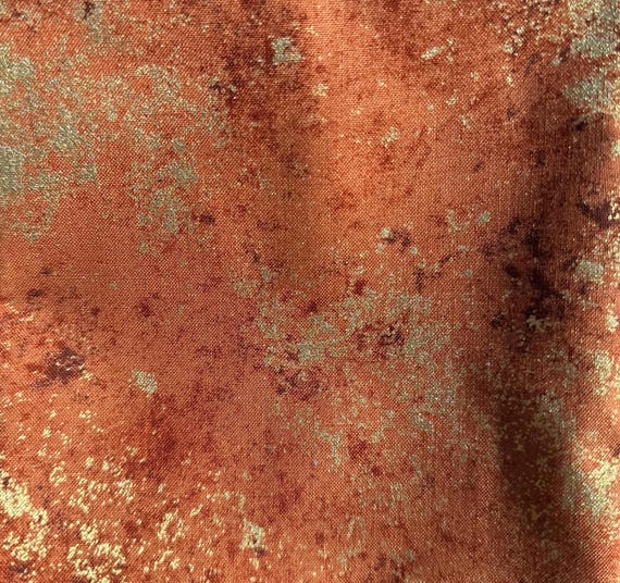Brilliance Rust/Gold Metallic - by Hoffman California -By The Half Yard