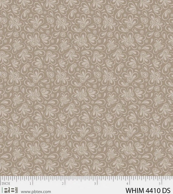 P&B Textiles Dusty Silver Swoop Whimsy Sold by The Half Yard