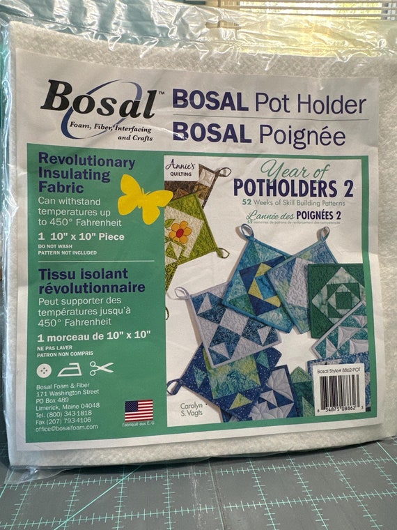 Bosal Pot Holder 10" x 10" Revolutionary Insulating Fabric - Pattern Not Included (8862-POT) M537.10