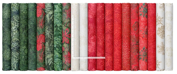 Tonga Batik Mistletoe - 42pcs Treat-Mini- 5" X 5" Squares - By Timeless Treasures