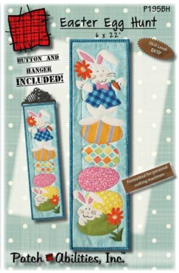 Easter Egg Hunt With Buttons and Hanger Pattern Kit