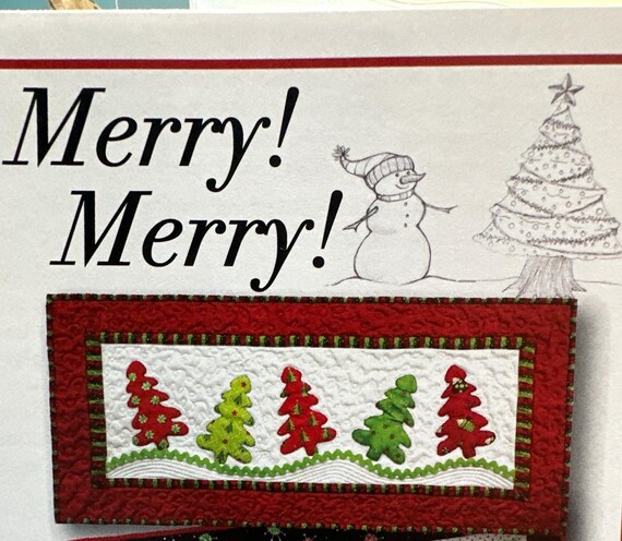 Merry! Merry One tabe runner in three designs Pattern