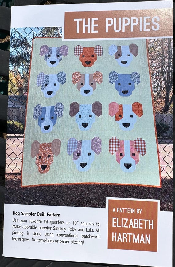 The Puppies a Quilt Pattern by Elizabeth Hartman