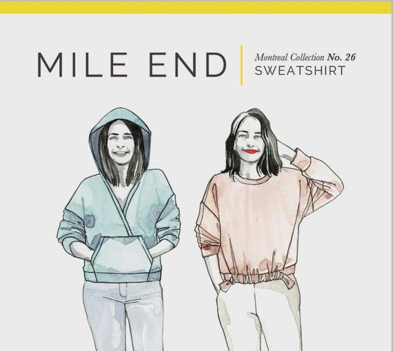 Mile End Sweatshirt - Sewing Pattern -From Closet Core Patterns - Sizes 0 -20