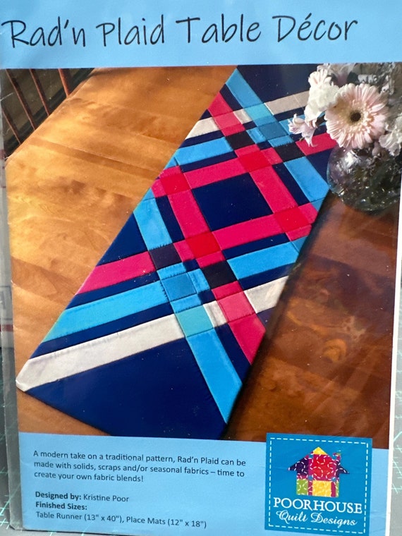 Rad N Plaid Table Runner & Placemat Pattern