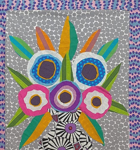 Kaffe Flower Tea Towel - Pressing Cloth - Cotton - From Oliso Inc