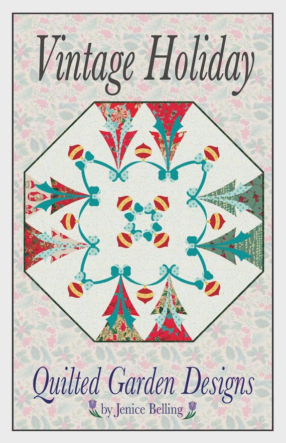 Vintage Holiday- Christmas Tree Skirt Pattern - From Quilted Garden Designs