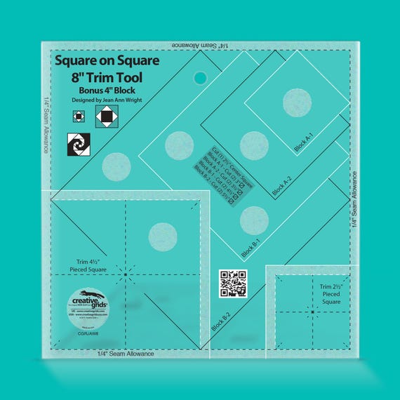 Square on Square Trim Tool 4in or 8in by Creative Grids (CGRJAW8)
