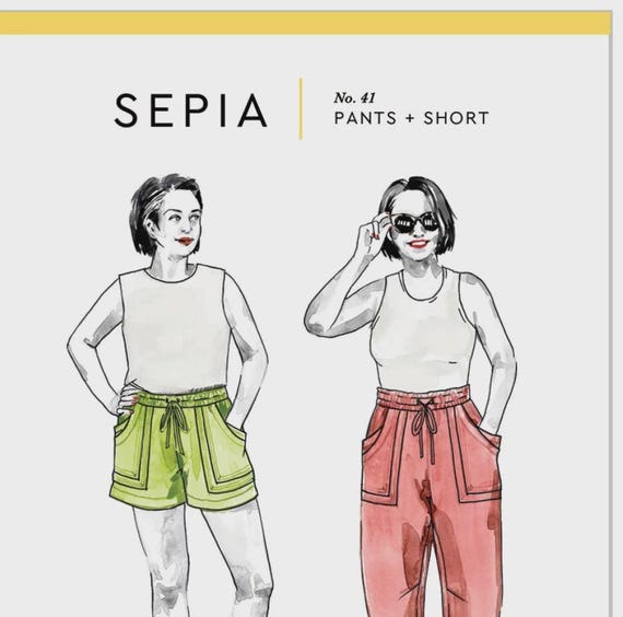 Sepia Pants and Shorts - Paper Sewing Pattern - From Closet Core Patterns - Sizes 0 -20