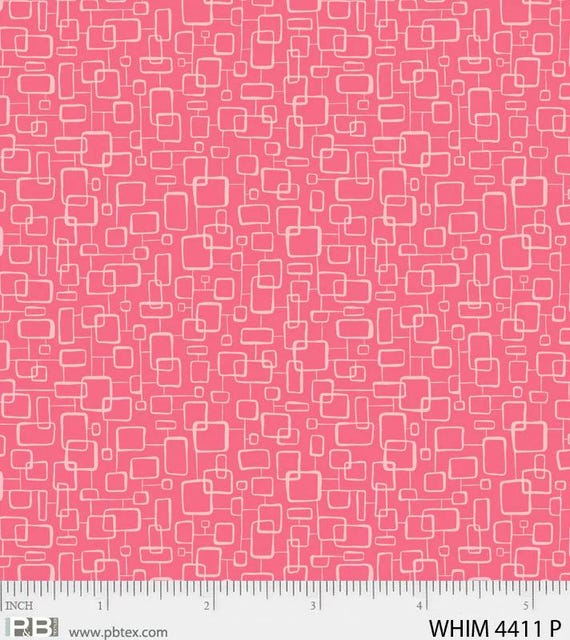 PB Textiles Pink on the Quad Whimsy, Sold by the Half Yard