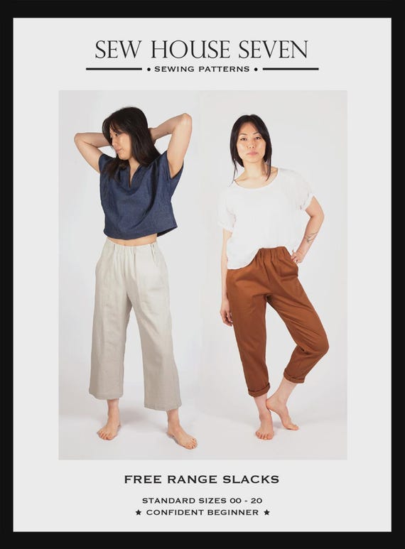 Free Range Slacks Pattern Standard - From Sew House Seven - Standard Size 00 - 20