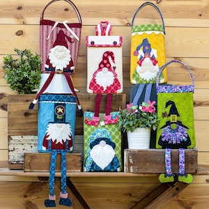 Gnome Bucket Buddies Appliqué Pattern by The Whole Country Caboodle