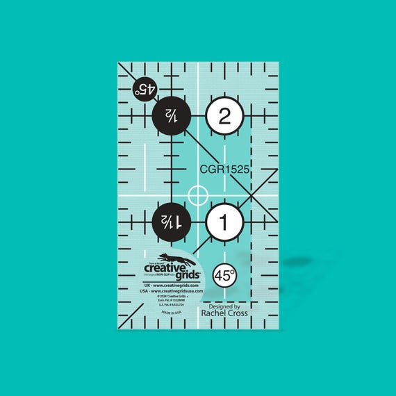 Creative Grids - this 1-1/2in x 2-1/2in rectangle ruler- By Rachel Cross  CGR1525