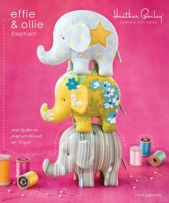 Effie & Ollie Mini Elephant Pincushion Pattern