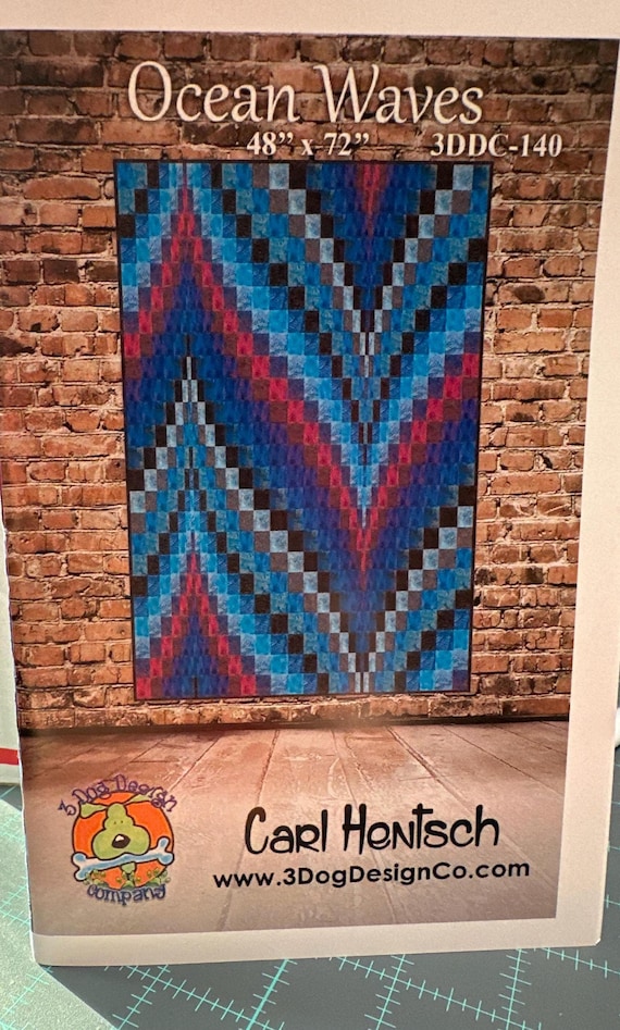 Ocean Waves Bargello Quilt Pattern by 3 Dog Design Company