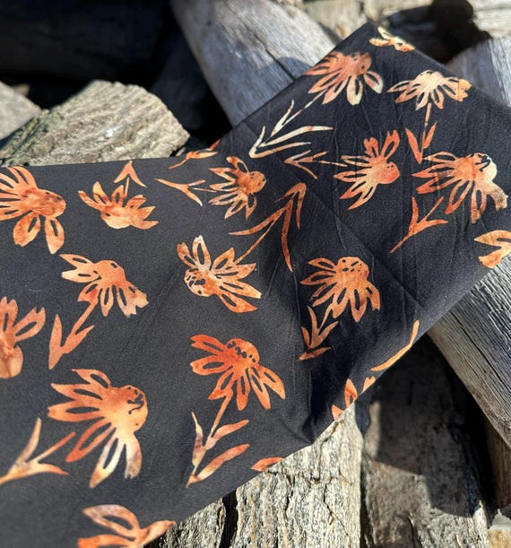 Nutmeg/Cornflower - Driftwood Dance-Hoffman Batik -W2577-168- by the Half Yard