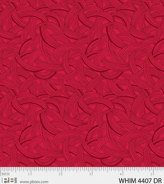 PB Textiles Brick Red/Burgundy, Flight Whimsy collection by The Half Yard