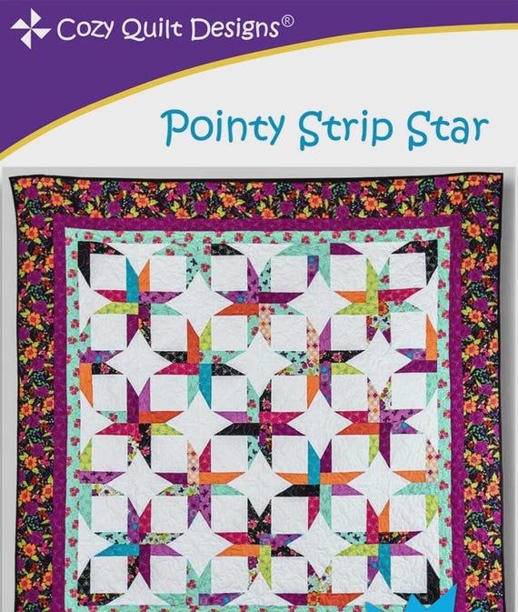 Pointy Strip Star Quilt Pattern: Table Runner to Queen Size