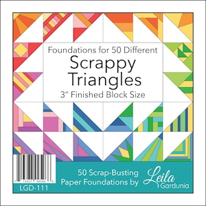 3in Scrappy Triangle-Paper- Foundation Pad for 50 different 3" finished Blocks