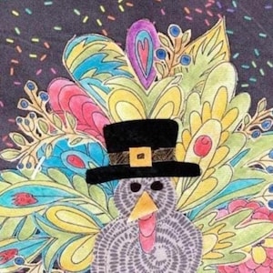 Whatevers! #27 Gobble Gobble Collage Pattern by Laura Heine -From Fiberworks Inc